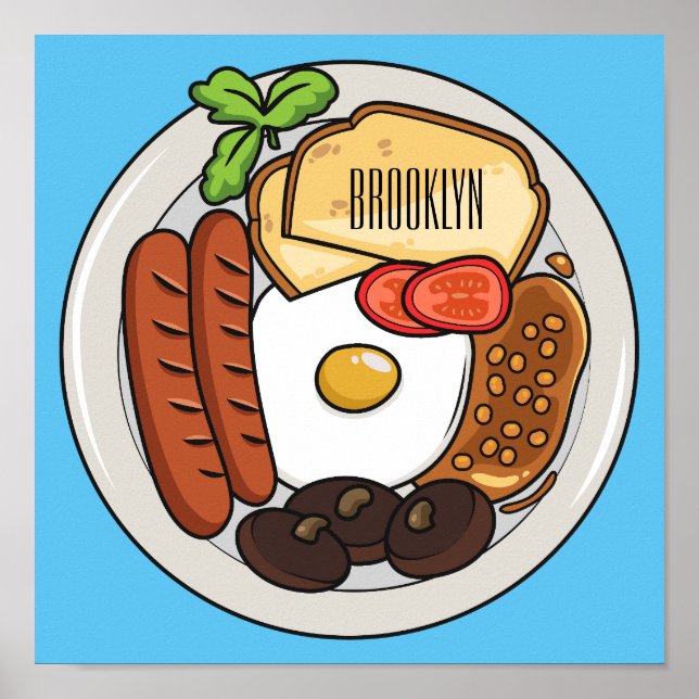 Abbildung des englischen Cartoon Poster (Vorne)