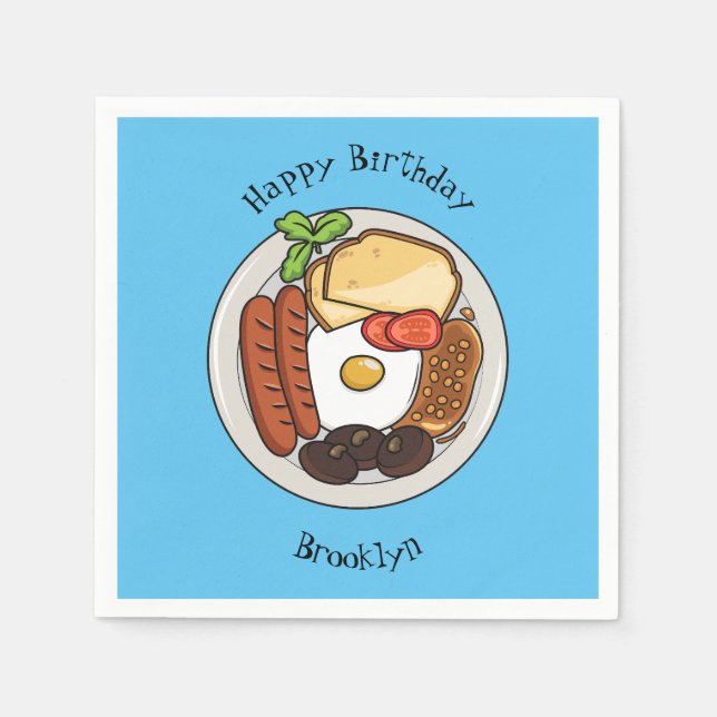 Abbildung des englischen Cartoon Serviette (Vorderseite)