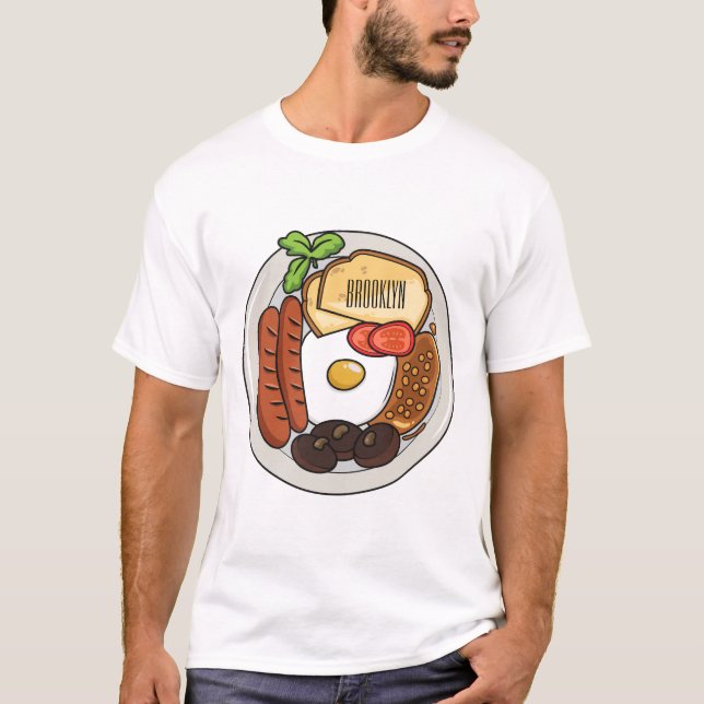 Abbildung des englischen Cartoon T-Shirt (Vorderseite)