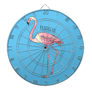 Abbildung des Flamingo-Vogel-Cartoon Dartscheibe
