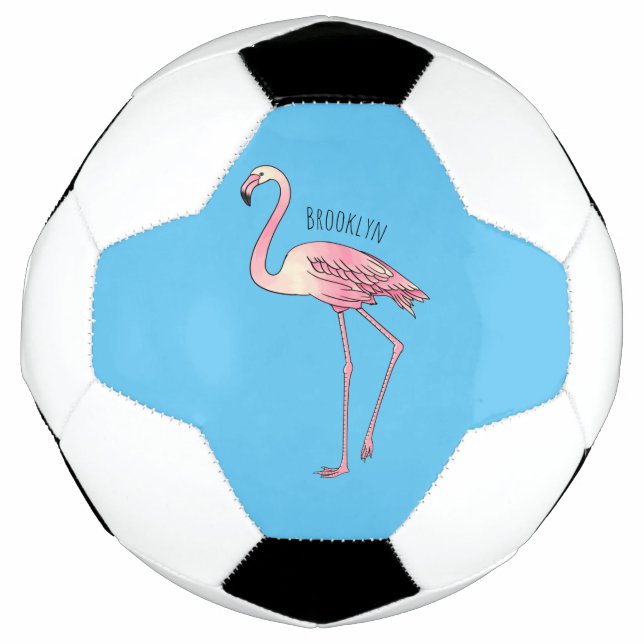 Abbildung des Flamingo-Vogel-Cartoon Fußball (Vorderseite)