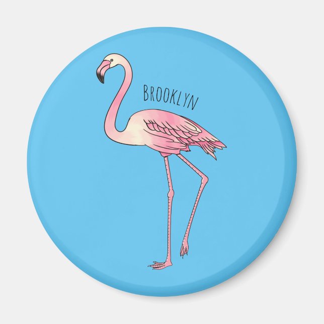 Abbildung des Flamingo-Vogel-Cartoon Magnet (Vorne)