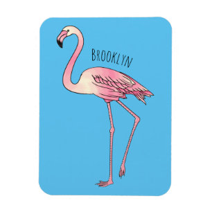 Abbildung des Flamingo-Vogel-Cartoon Magnet