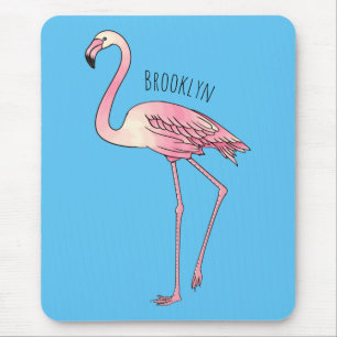Abbildung des Flamingo-Vogel-Cartoon Mousepad