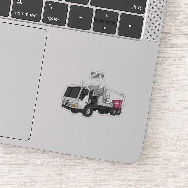 Abbildung des Garbage LKW-Cartoon Aufkleber (Ausschnitt)