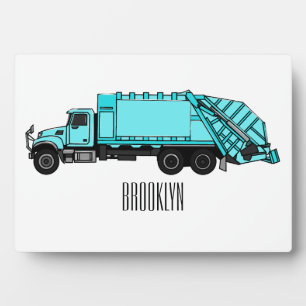 Abbildung des Garbage LKW-Cartoon Fotoplatte
