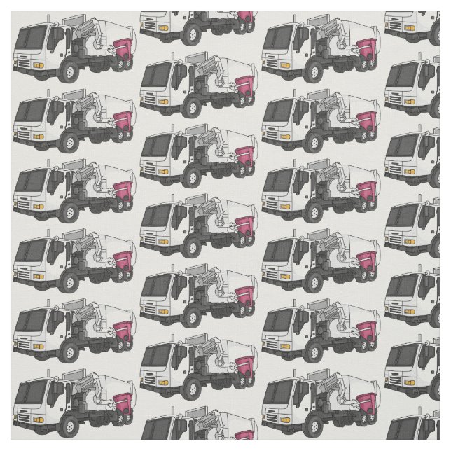 Abbildung des Garbage LKW-Cartoon Stoff (Muster)