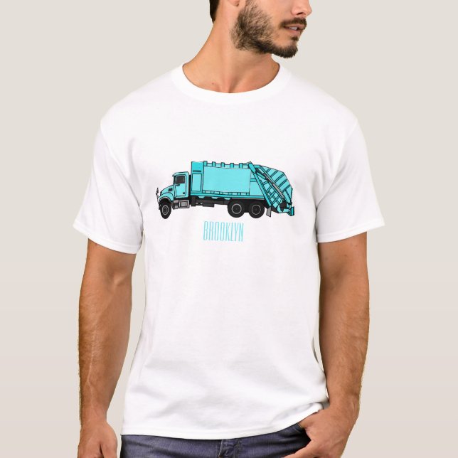 Abbildung des Garbage LKW-Cartoon T-Shirt (Vorderseite)