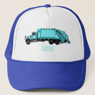 Abbildung des Garbage LKW-Cartoon Truckerkappe