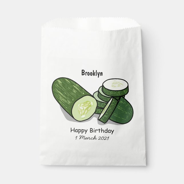 Abbildung des Gurkenkummers Cartoon Geschenktütchen (Vorderseite)