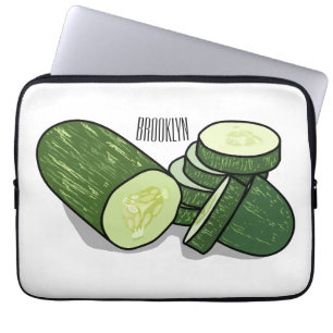 Abbildung des Gurkenkummers Cartoon Laptopschutzhülle
