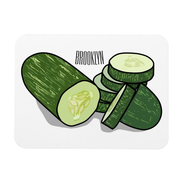 Abbildung des Gurkenkummers Cartoon Magnet (Horizontal)