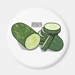 Abbildung des Gurkenkummers Cartoon Magnet