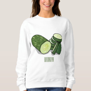 Abbildung des Gurkenkummers Cartoon Sweatshirt