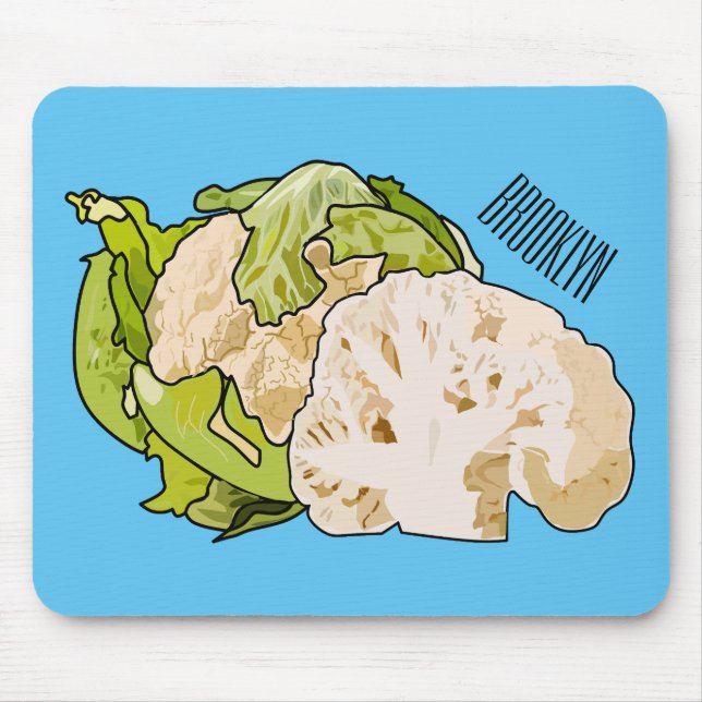 Abbildung des Kauliblumen-Cartoon Mousepad (Vorne)