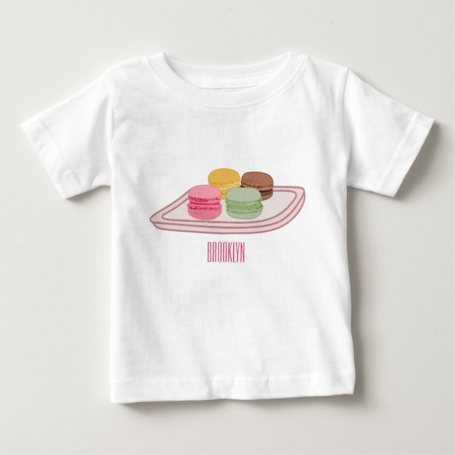 Abbildung des Macaron-Cartoon Baby T-shirt (Vorderseite)