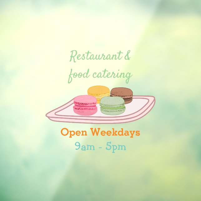 Abbildung des Macaron-Cartoon Fensteraufkleber (Blatt 3)