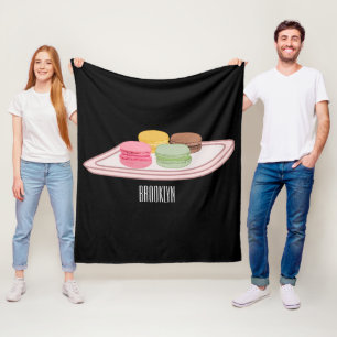 Abbildung des Macaron-Cartoon Fleecedecke