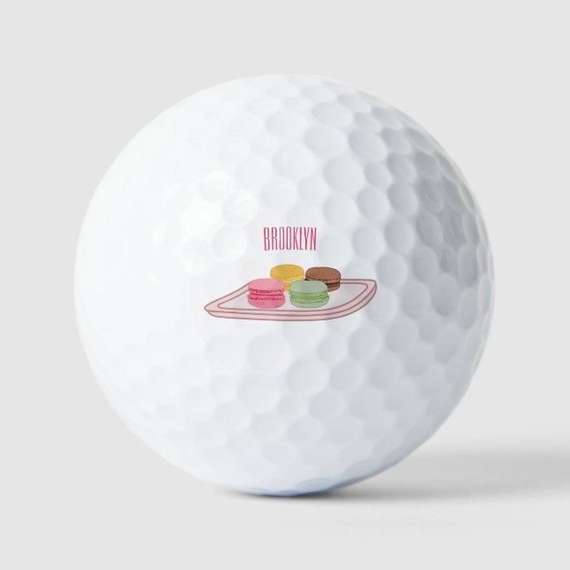 Abbildung des Macaron-Cartoon Golfball (Vorderseite)