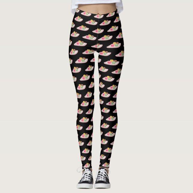Abbildung des Macaron-Cartoon Leggings (Vorderseite)