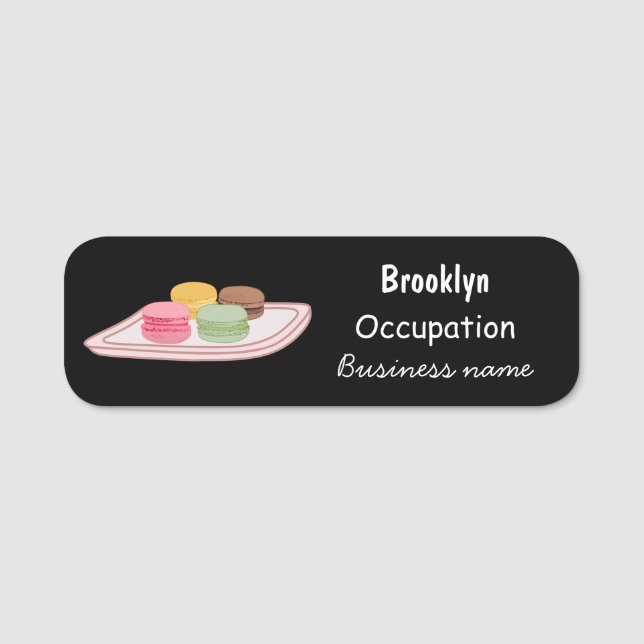 Abbildung des Macaron-Cartoon Namensschild (Vorderseite)