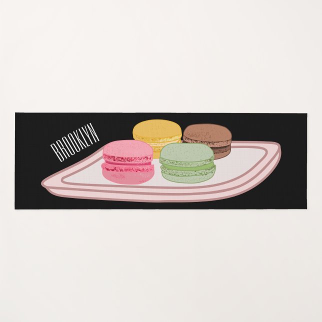 Abbildung des Macaron-Cartoon Yogamatte (Vorderseite (Horizontal))
