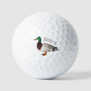 Abbildung des Mallard-Enten-Cartoon Golfball