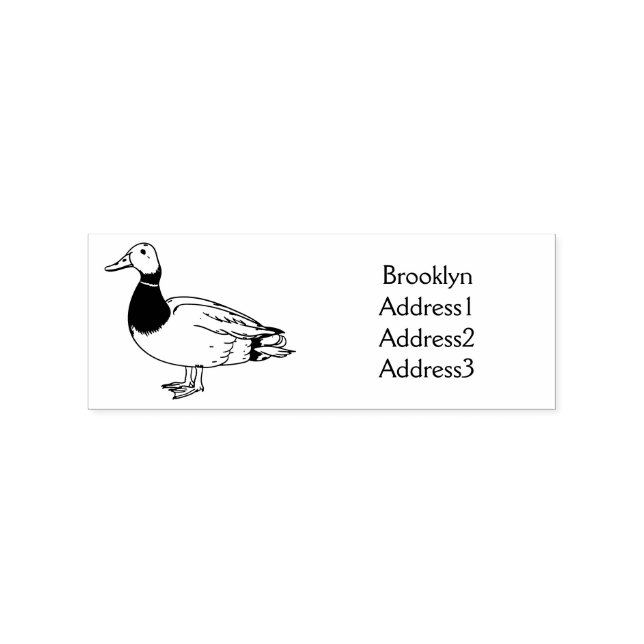 Abbildung des Mallard-Enten-Cartoon Gummistempel (Prägung)