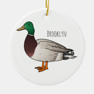 Abbildung des Mallard-Enten-Cartoon Keramik Ornament