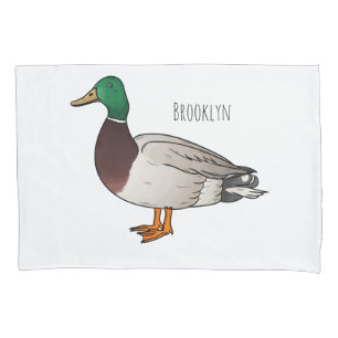Abbildung des Mallard-Enten-Cartoon Kissenbezug