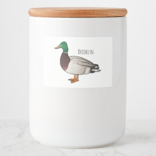 Abbildung des Mallard-Enten-Cartoon Lebensmitteletikett