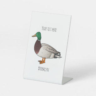Abbildung des Mallard-Enten-Cartoon Sockelschild