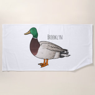 Abbildung des Mallard-Enten-Cartoon Strandtuch
