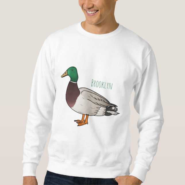 Abbildung des Mallard-Enten-Cartoon Sweatshirt (Vorderseite)