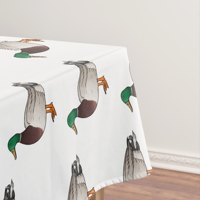 Abbildung des Mallard-Enten-Cartoon Tischdecke (Beispiel)