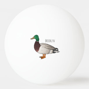 Abbildung des Mallard-Enten-Cartoon Tischtennisball