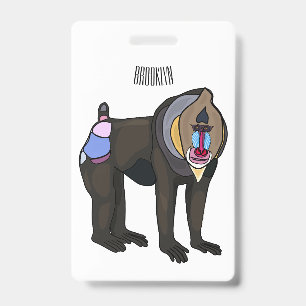 Abbildung des Mandrill Cartoon Ausweis