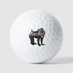 Abbildung des Mandrill Cartoon Golfball