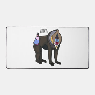 Abbildung des Mandrill Cartoon Schreibtischunterlage
