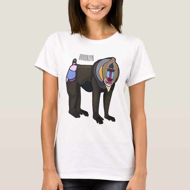Abbildung des Mandrill Cartoon T-Shirt (Vorderseite)