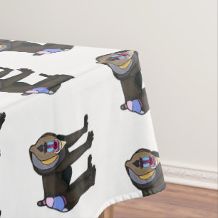 Abbildung des Mandrill Cartoon Tischdecke