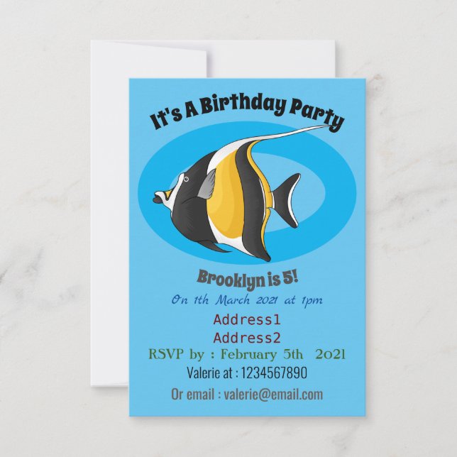 Abbildung des maurischen Idol-Cartoon Einladung (Vorderseite)