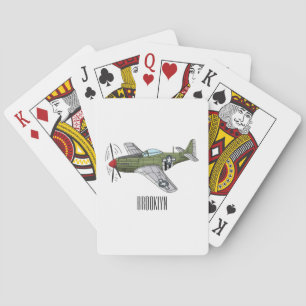 Abbildung des militärischen Flugzeug Cartoon Spielkarten