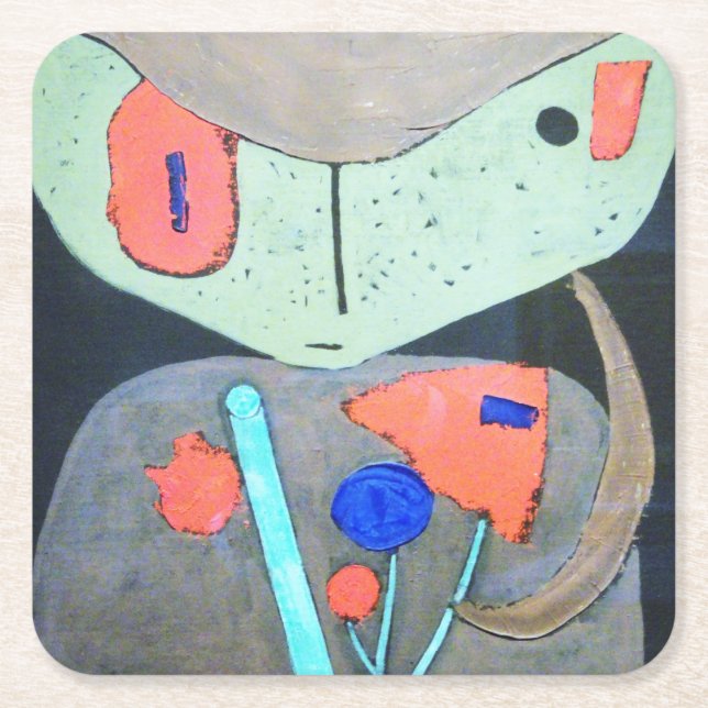 Abbildung des Orientalischen Theaters, Paul Klee Rechteckiger Pappuntersetzer (Vorderseite)