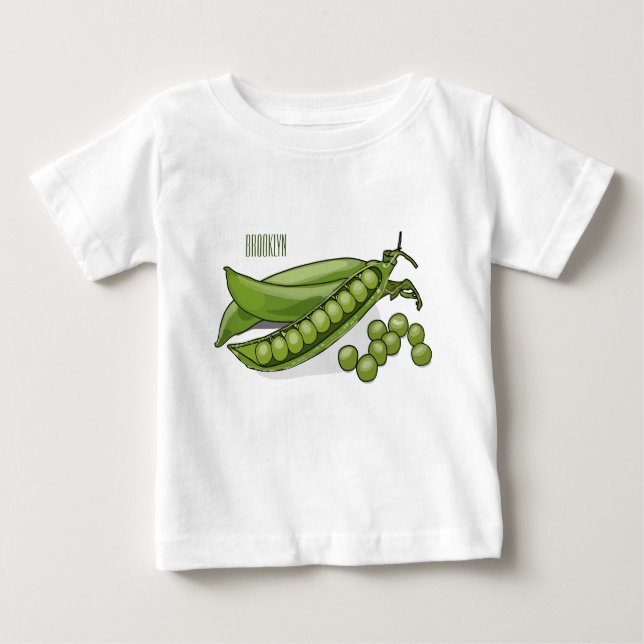 Abbildung des Pea-Cartoon Baby T-shirt (Vorderseite)