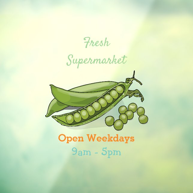 Abbildung des Pea-Cartoon Fensteraufkleber (Blatt 3)