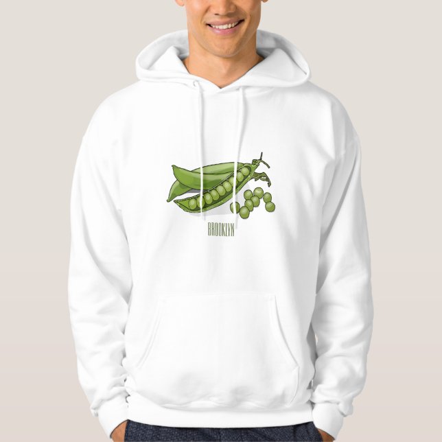 Abbildung des Pea-Cartoon Hoodie (Vorderseite)
