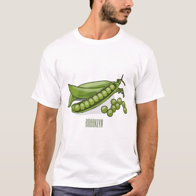 Abbildung des Pea-Cartoon T-Shirt (Vorderseite)