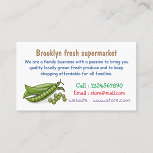 Abbildung des Pea-Cartoon Visitenkarte