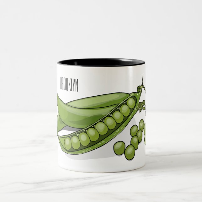 Abbildung des Pea-Cartoon Zweifarbige Tasse (Mittel)